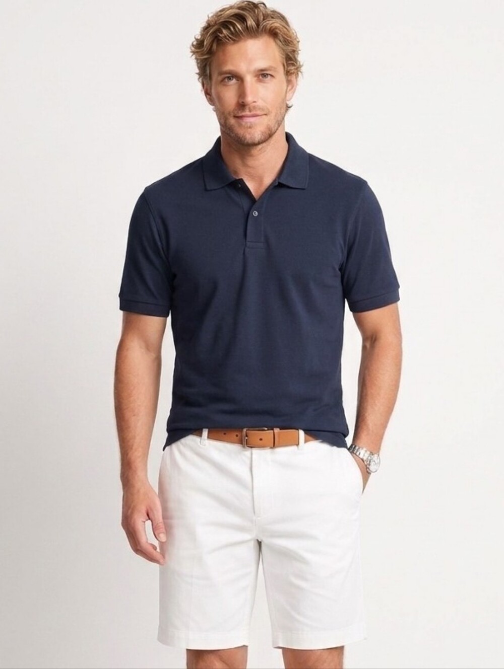 Uniqlo AIRism Men’s Navy Performance Polo Shirt Size Large